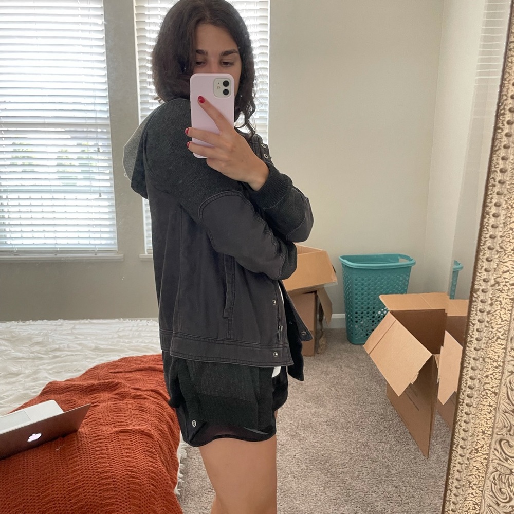 Free People Grey Patchwork Jacket - image 7